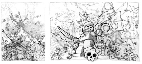 BrikWars! concept sketches