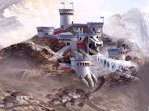 Bear Castle Painting Detail