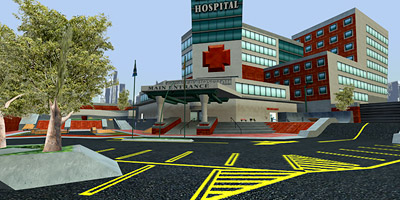 Hospital parking lot