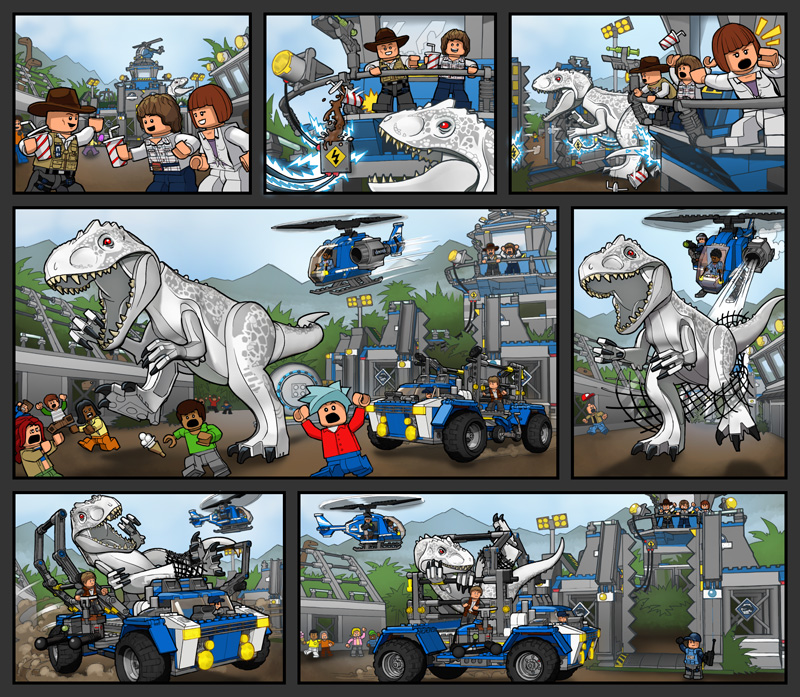 LEGO Jurassic World in-box comic