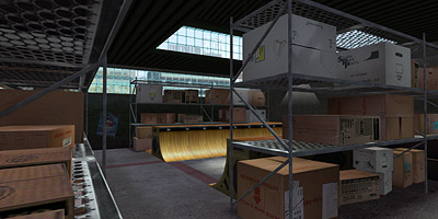 Warehouse shelves